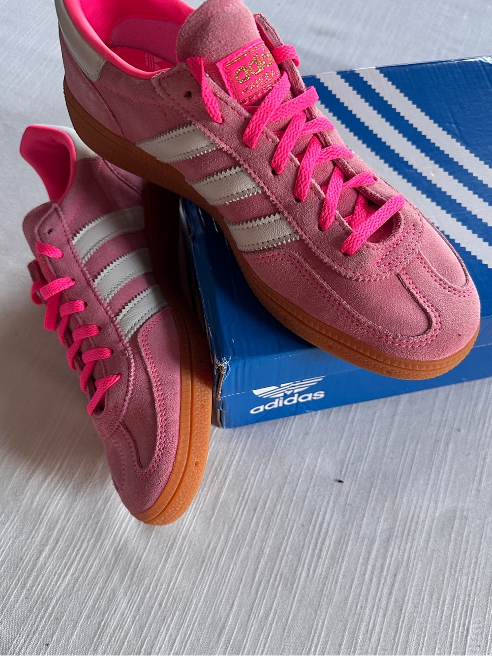 Adidas Originals Handball Spezial Barbie Pink Suede Size 8 NIB